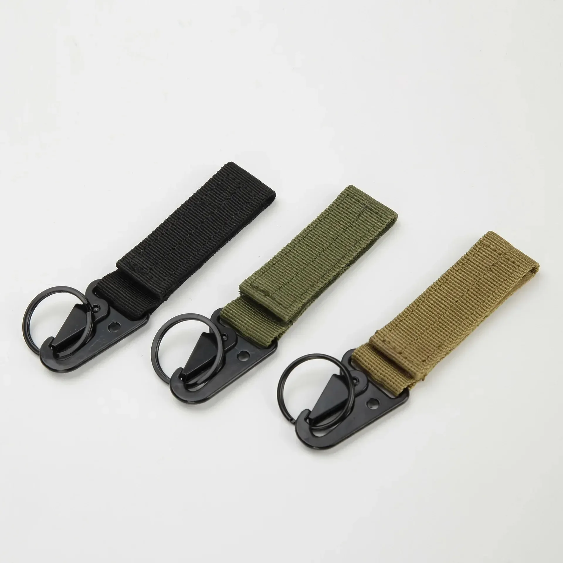

Outdoor Tactical Backpack Accessories Crochet Strap Buckles and Woven Strap Buckles 2 Pieces Keychain light Air pump Utx Mre
