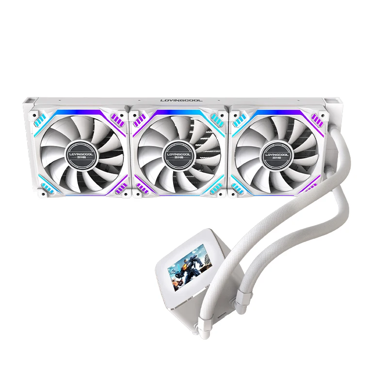 LOVINGCOOL CPU High Quality 360 Aio Cpu Water Fan Cooler with display screen for Gaming PCs AMD Socket FM2/FM1/AM3+/AM3/AM4/AM5