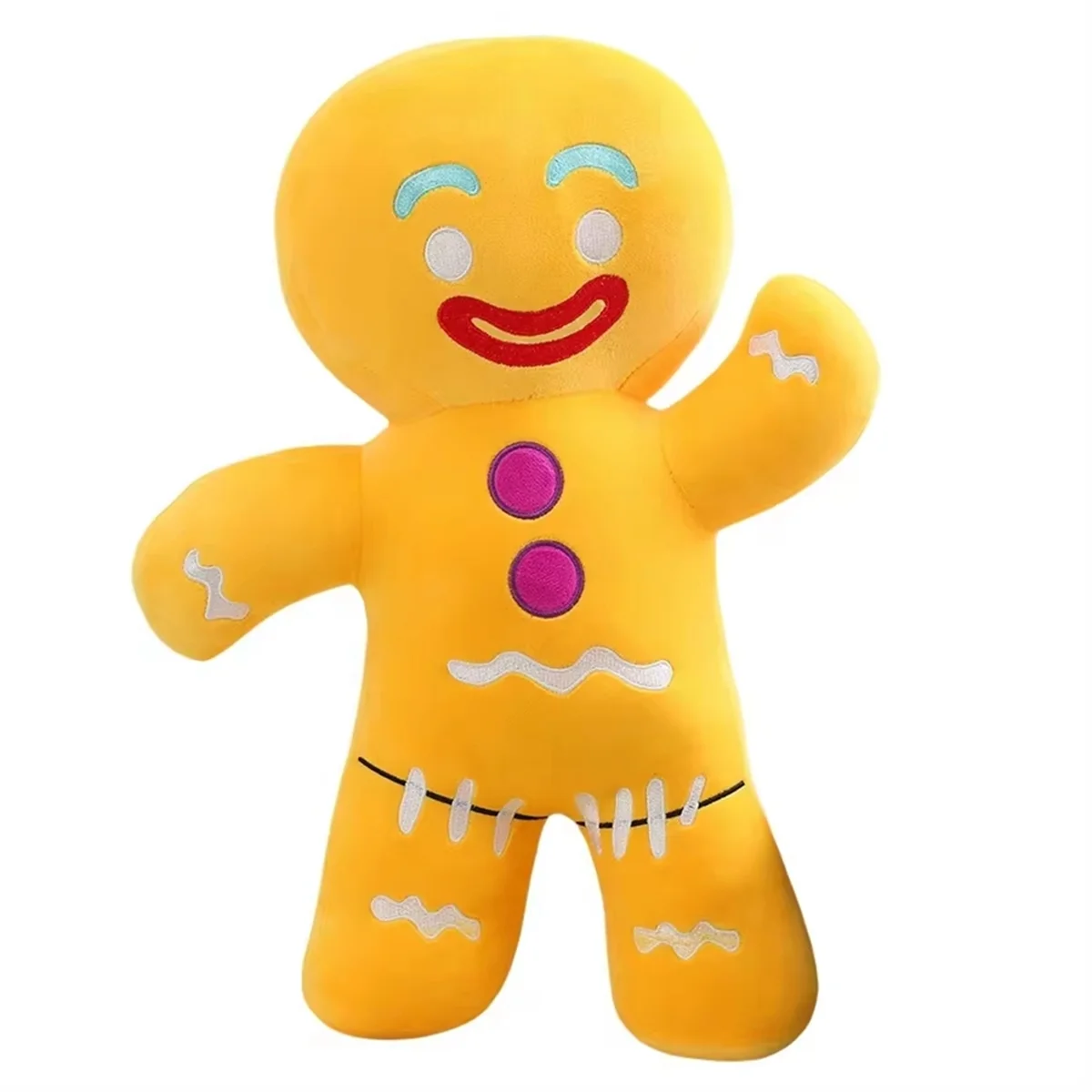 Kawaii Gingerbread Man Plush Doll Sofa Decoration Cute Cookie Man Stuffed Toy Gift 46cm