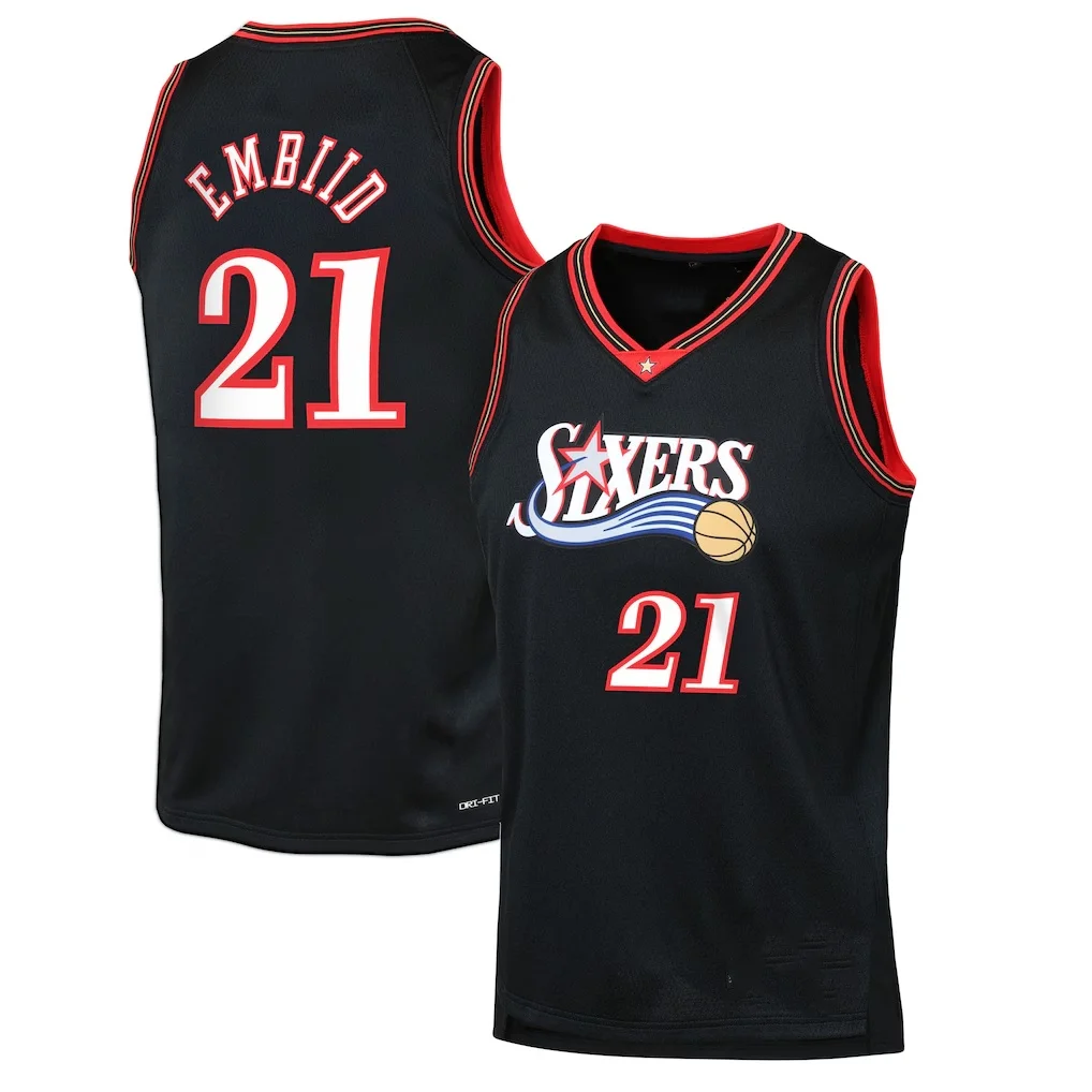 26-27 Herren Philadelphia James Fanatics Royal Fast Break Basketballtrikot Sommer Herren Damen Atmungsaktives Schnelltrocknendes Trikot – Detail 16