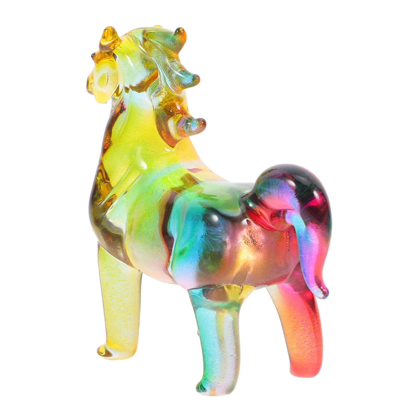 

Crystal Horse Ornament Colorful Transparent Design Perfect for Desktop Living Room Home Decor Elegant Tabletop Sculpture