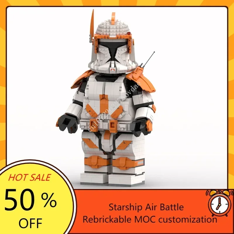 

MOC Space Battle Commander Cody Phase 1 Megafigure Model Building Blocks Technology Bricks DIY Creative Assembly Toys Kids Gift