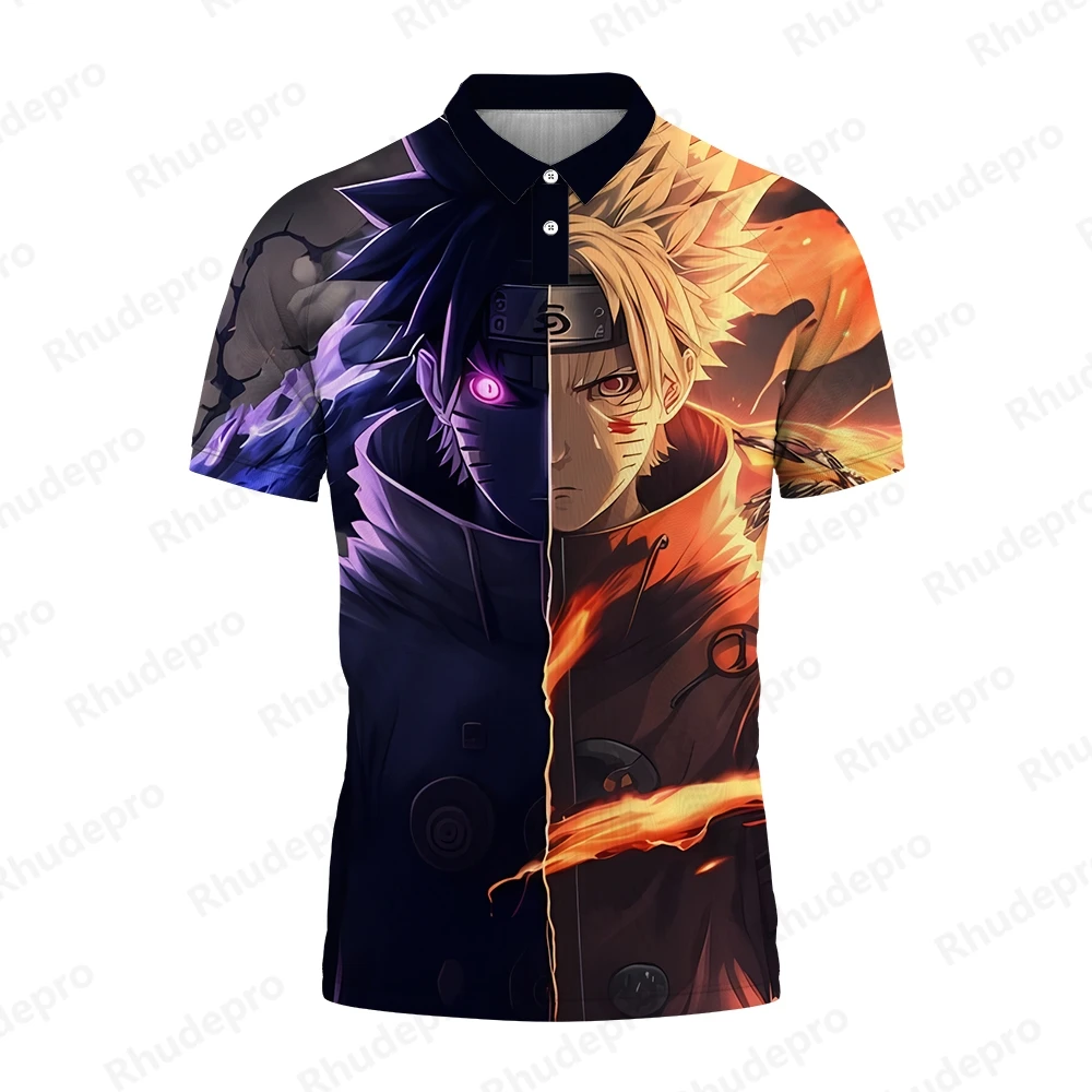 

Men T Shirt Men's polo shirt 2024 Tops Naruto Umaki Y2k Shirts New Uchiba Sasuke Short Sleeve Clothing Harajuku Style Streetwear