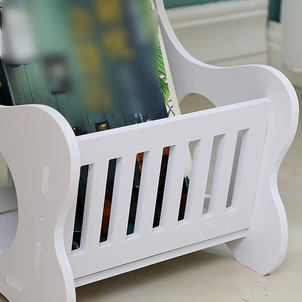 

Mini Round Coffee Table White Small Size Modern Side Table Sofa Bed End Tables Magazine Rack Storage Basket for Bedroom Living