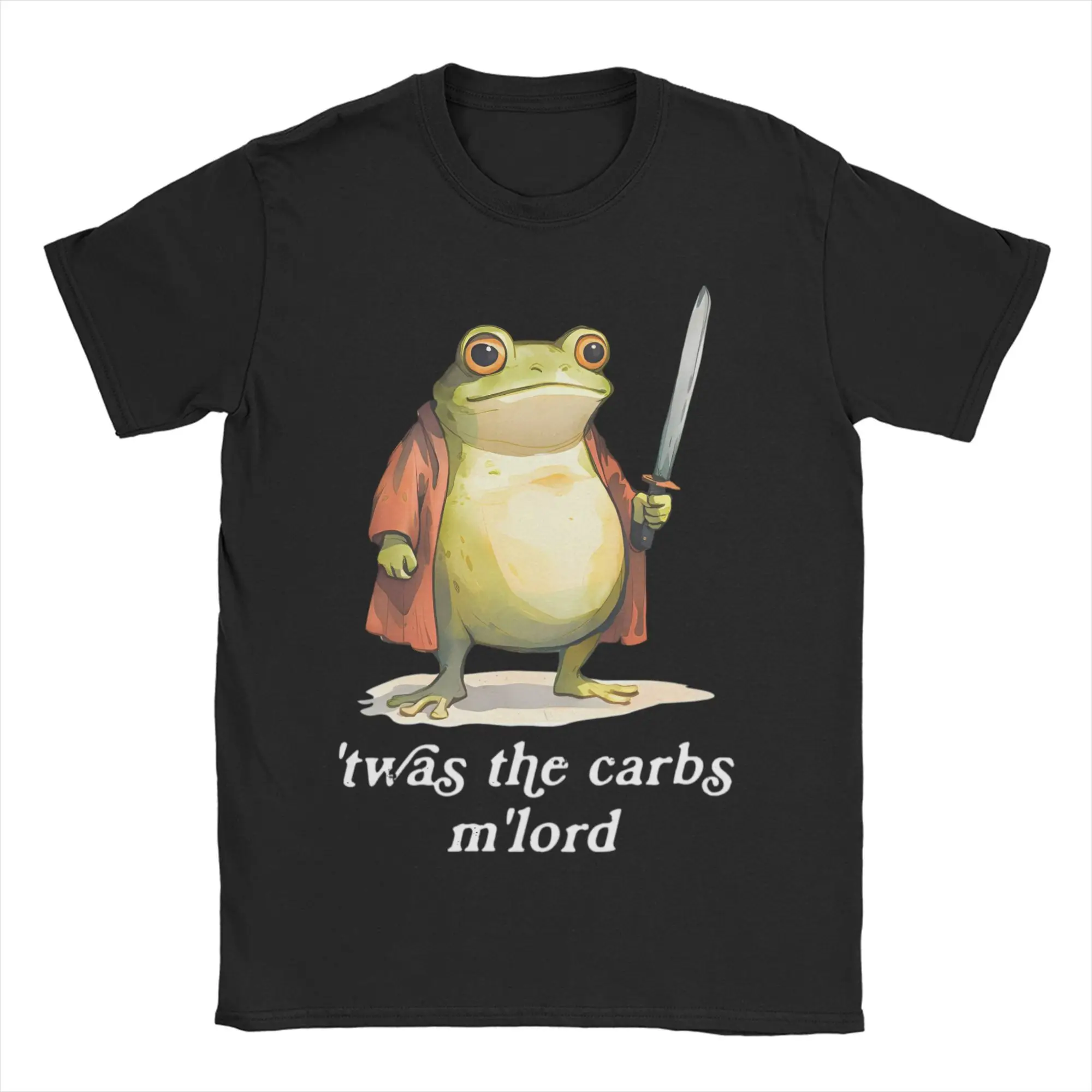 

Twas The Tism M Lord Men Women's T Shirt Medieval Knight Frog Meme Tees Short Sleeve Round Collar T-Shirt 100% Cotton Clothes