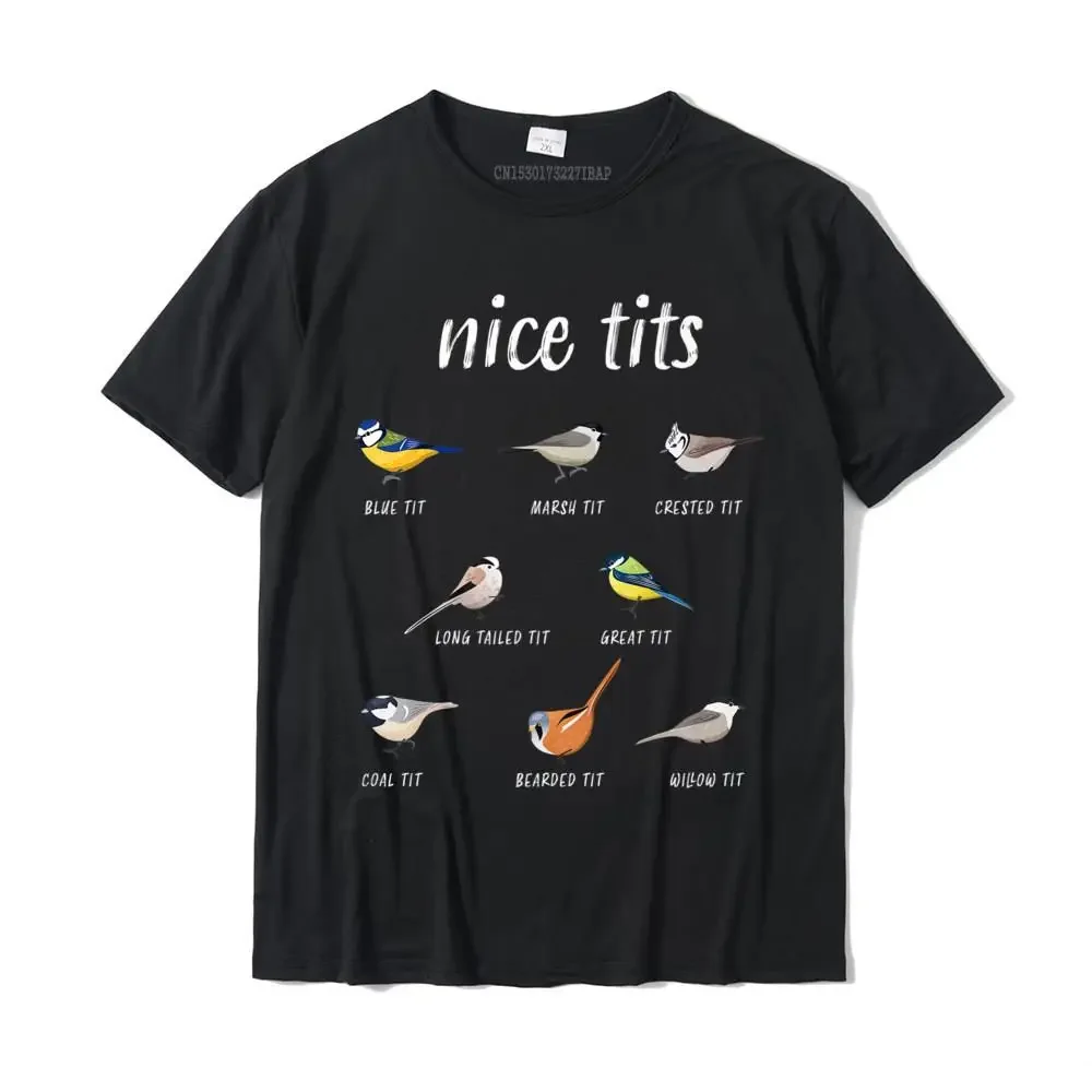 Nice-Tits Funny Bird Watching Gift Birder Men Dad Premium T-Shirt Family Tops Tees Cotton Men Top T-Shirts Family Company