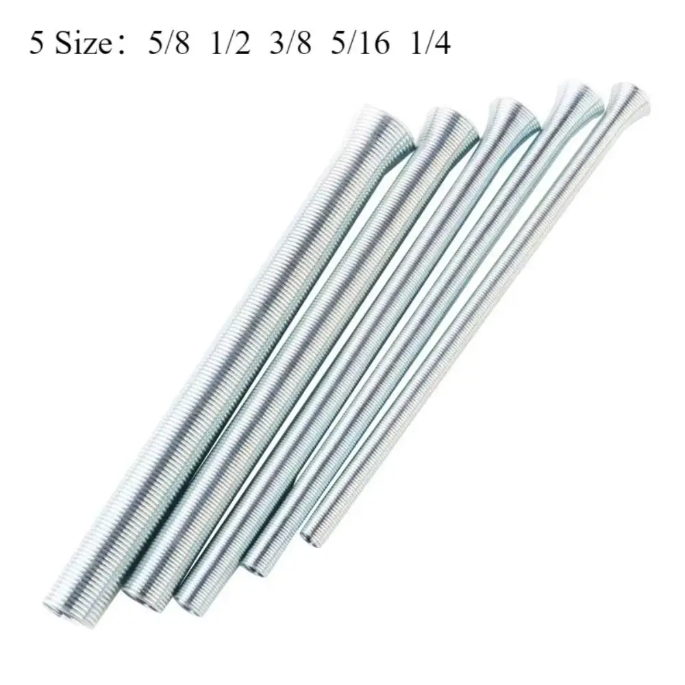 5Pcs/Set 1/4 1/2 3/8 5/8 5/16 Spring Pipe Benders Internal Folding Spring Steel Tube Bender Manual Copper Pipe Bending Tool