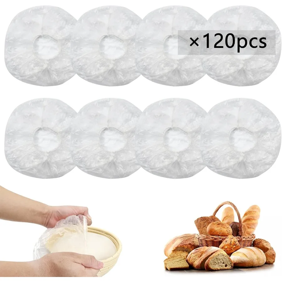

120 шт. SR колпачки для хлеба на закваске, многоразовые чехлы для чаши для защиты, пластиковые чехлы для хлеба с эластичной резинкой