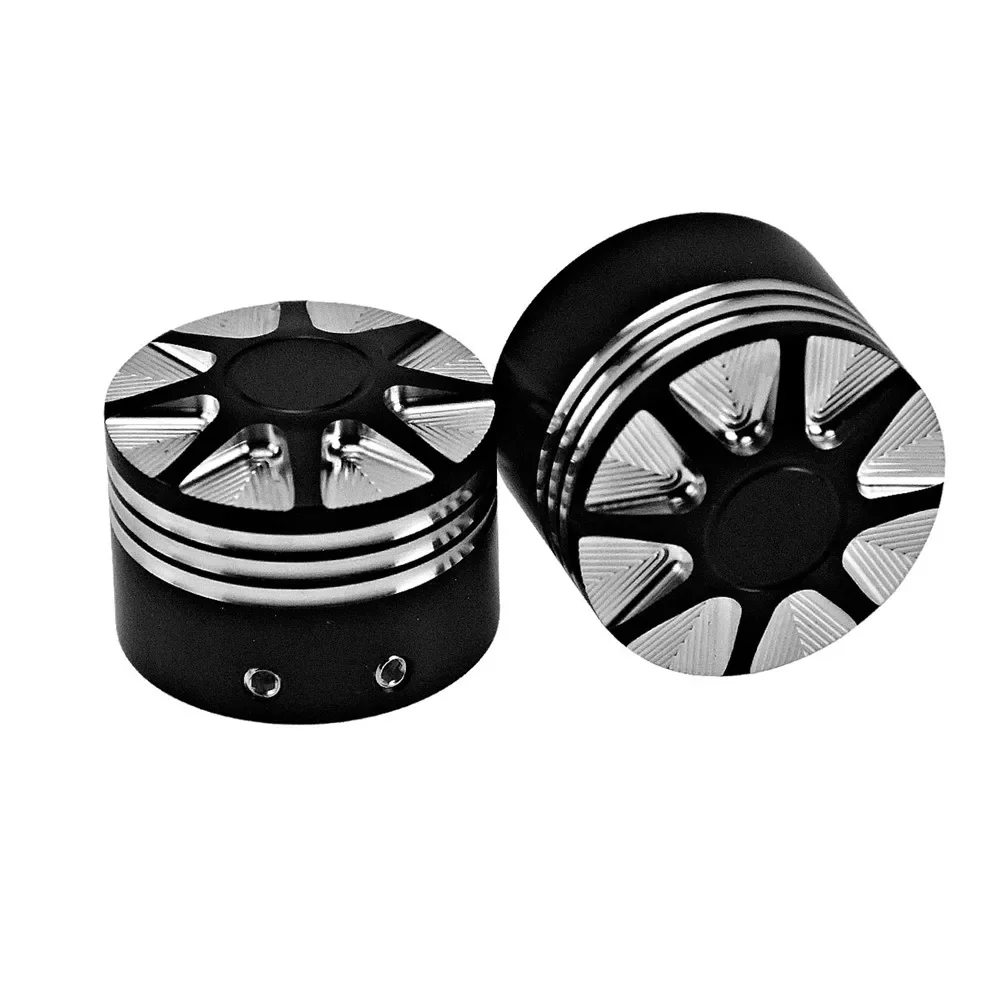Motorcycle Front Axle Nut Covers 29mm 2PC Bolt Caps For Harley Touring Road King FLHR Sportster XL883 Dyna Fat Bob Softail VRSC