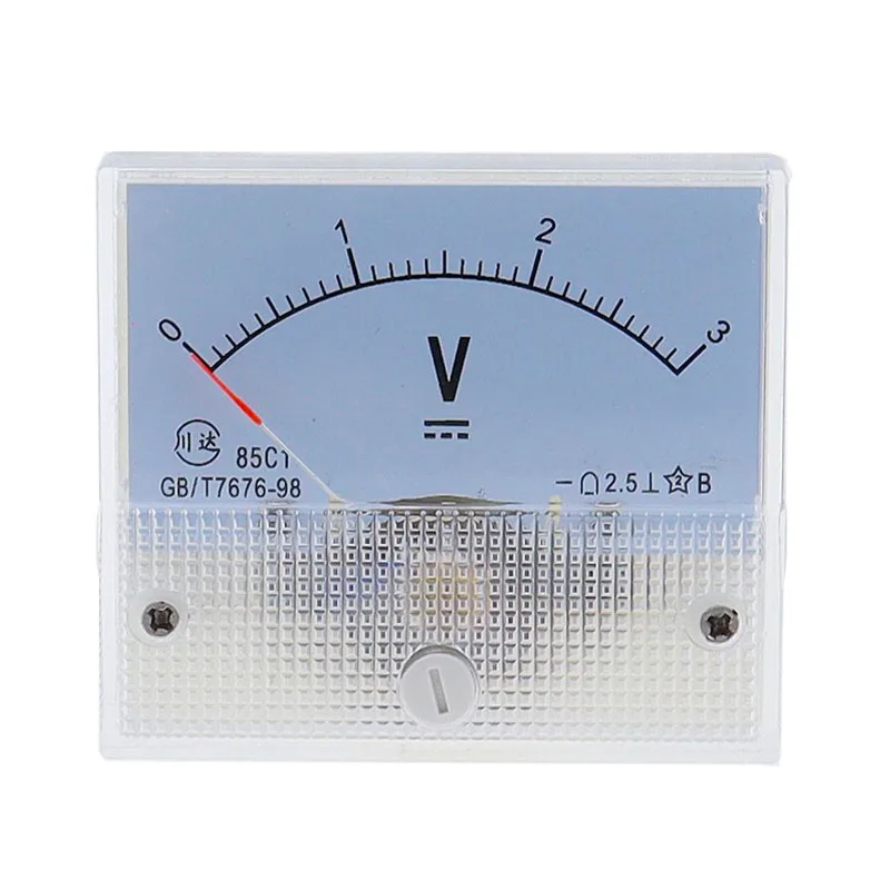 Voltímetro de Panel analógico, amperímetro amperimétrico 85C1 85C1-V CC, 1-500V/ V