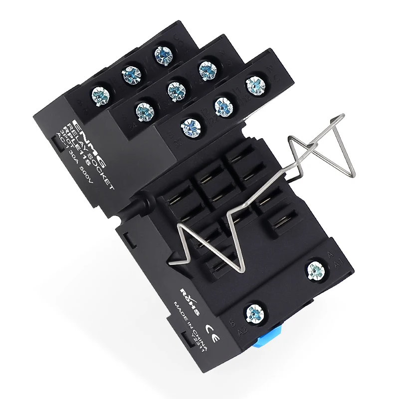 ENMG High-power intermediate relay base RPLE11S RPHE11S three-open and three-closed 30A and 40A sockets low-voltage circuit prot
