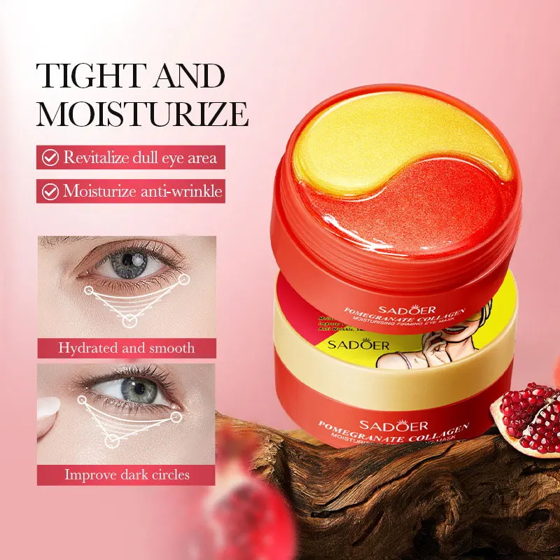 SADOER Pomegranate Collagen Moisturizing Eye Mask Improves Dark Circles and Eye Bags
