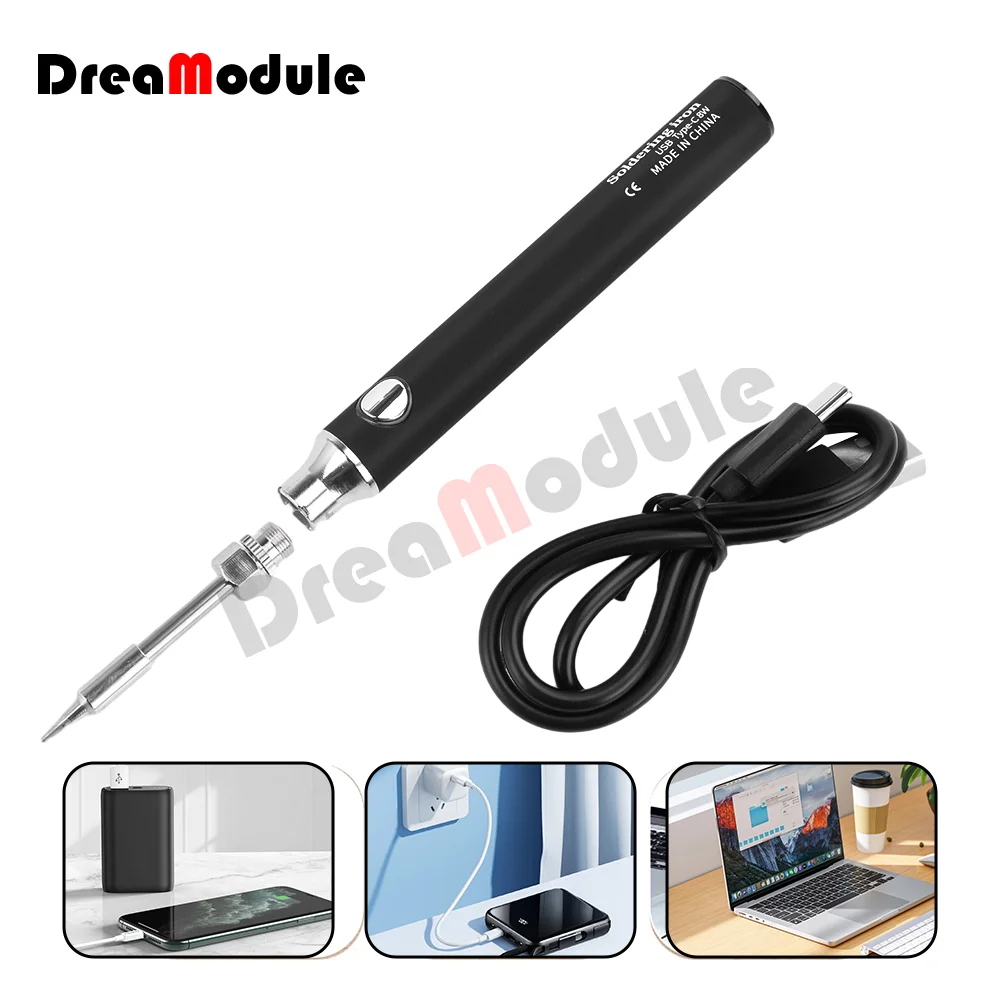 

DC5V 8W USB Soldering Iron 3 Levels Of Temperature Regulation Mini Soldering Iron Heat Pencil DIY Welding Repair Tool No Battery