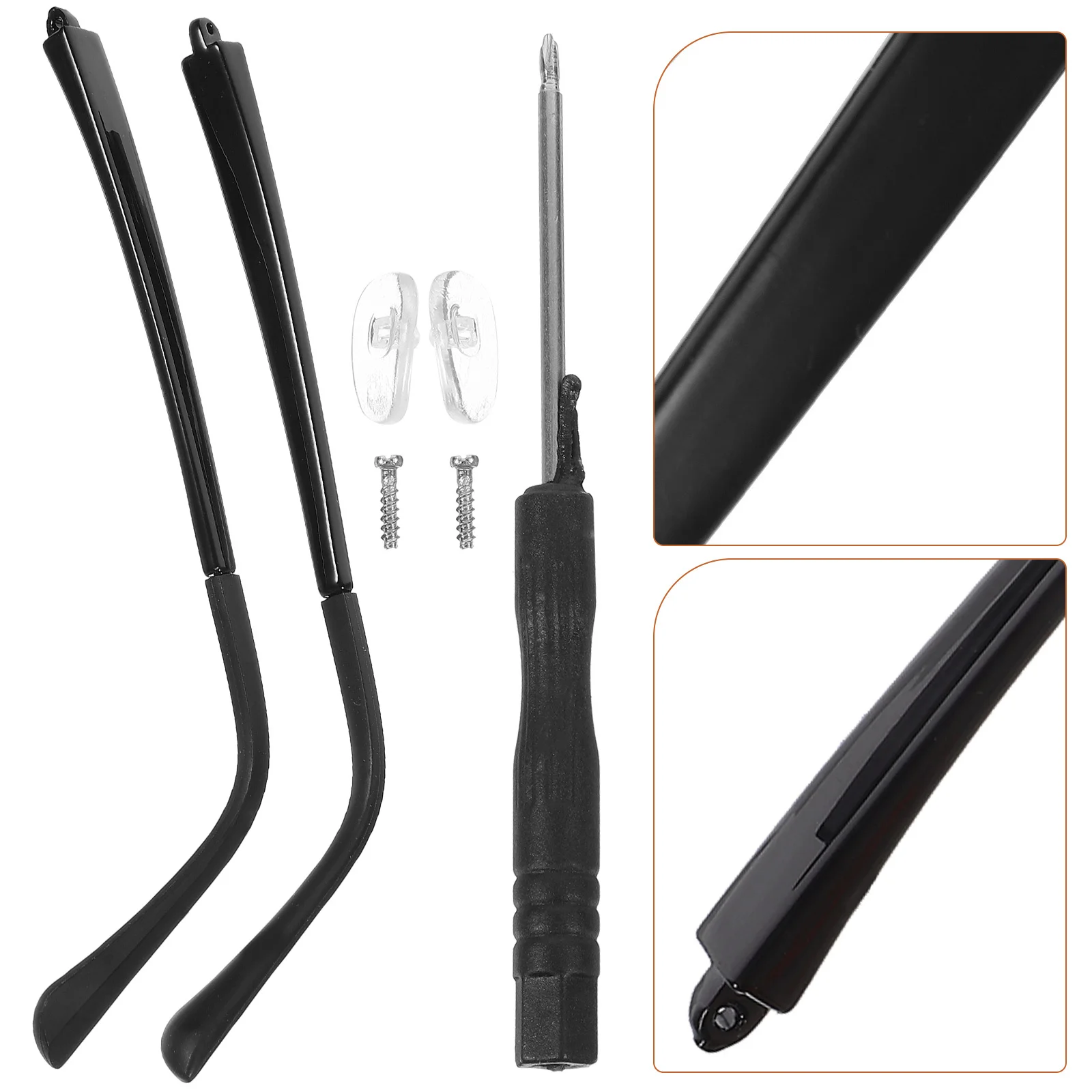 

1Set Eyeglasses Legs Replacement High-Strength Universal Glasses Arm Temple Nonslip Lightweight Comfortable Eyeglasses Repair