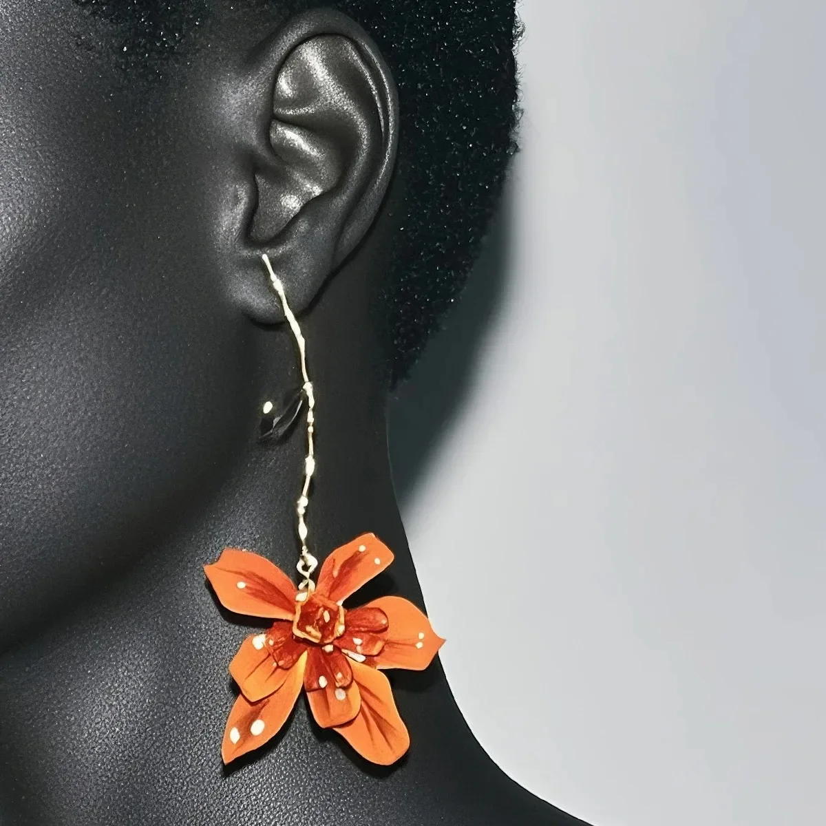 

2025 New ZAA Exaggerated Metal Flower Earrings for Women 2025 Trend Summer Beach Party Holiday Party Jewelry Accessories Gifts