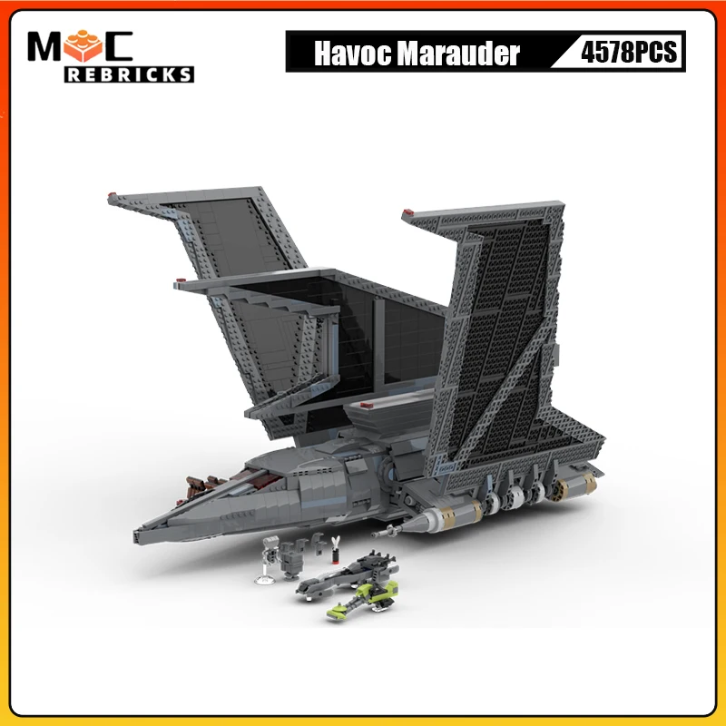 MOC-Space VANClassic Movie importer, Night Marauder Attack Shuttle Collector Rods, DIY Assembly Model Bricks Toys, peuvGifts