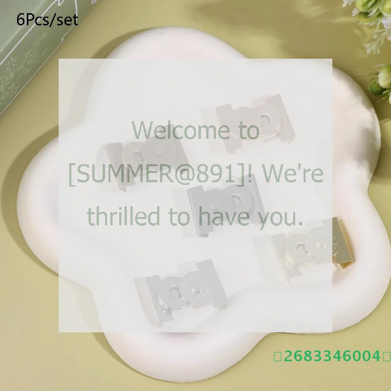 صناعة المحافظ اليدوية: 6 قطع من أبازيم مغناطيسية غير خياطة لمشاريع DIY [CC88]