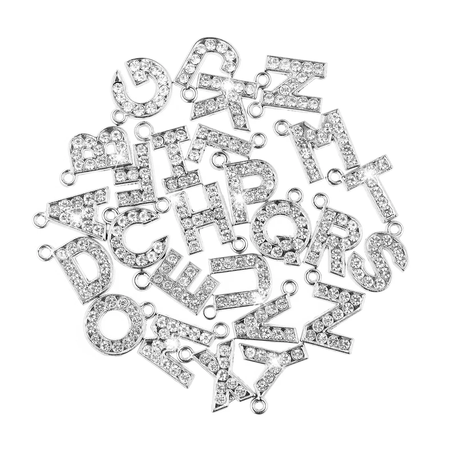 26pcs Letter Pendant Beads for Bracelets Custom Necklace Jewelry Making Alphabet Charms Handmade Crafts DIY Projects