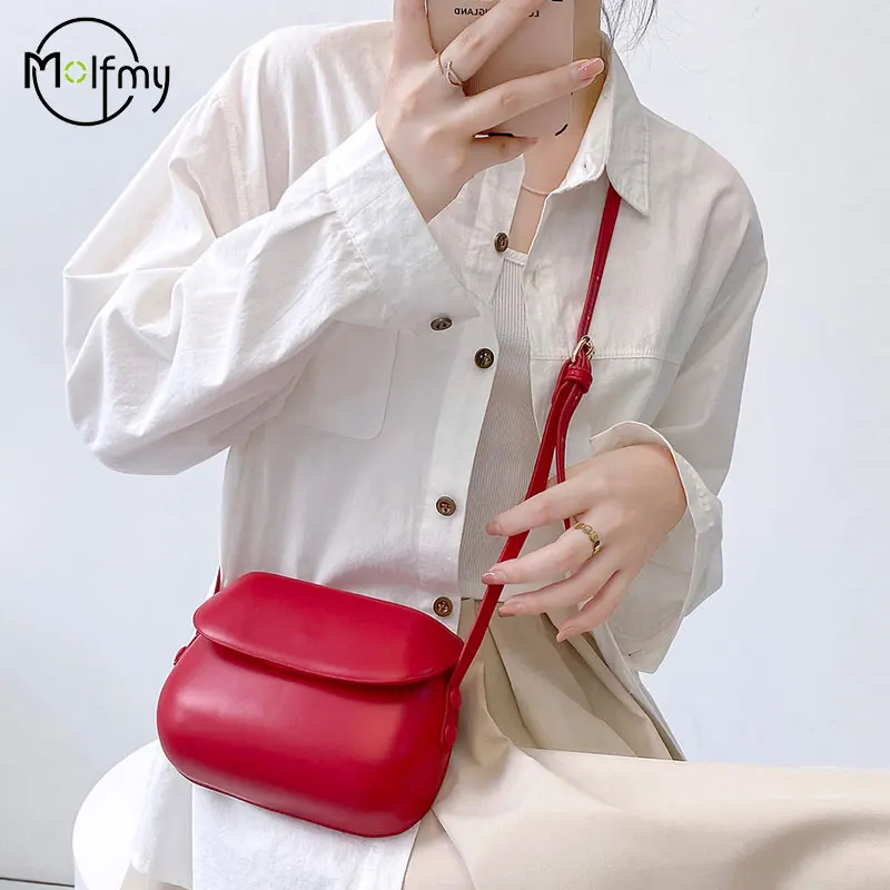 Crossbody Bag Coin Shell Fashion Women Messenger Bag PU Leather Small Handbag Vintage Shoulder Bag Luxury Purse Bolso Mujer 2024