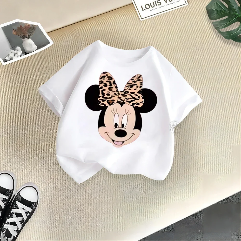 Disney Mickey Minnie Boys Girls Cotton T-shirt Baby Comfort Summer Crewneck Short Sleeve Top T-shirt top