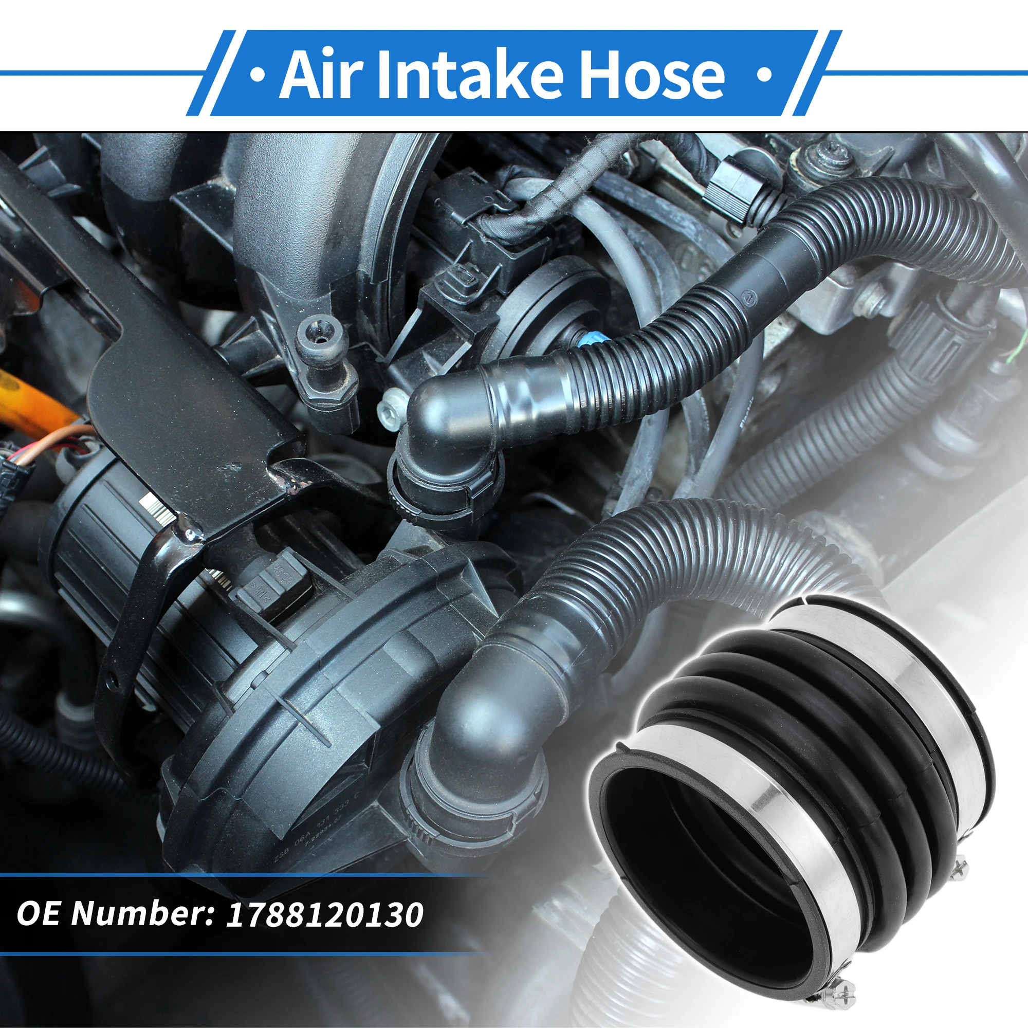 

X Autohaux воздухозаборный шланг двигателя с хомутами для Toyota Camry 2002-2003 No 1788120130 1 шт.