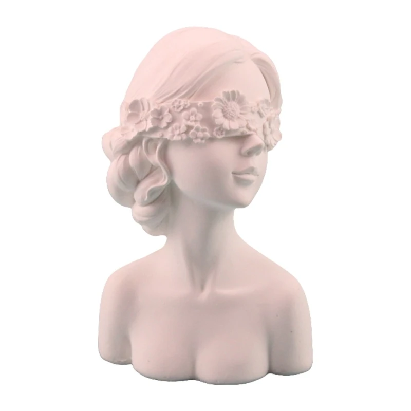 Shop Display Necklace Bust Resin Fabric Sturdy Base Accessory for Merchandising