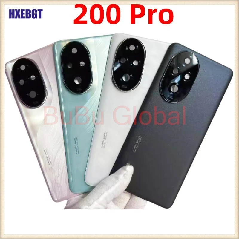 

For Honor 200 Pro Back Glass Lid Housing Door Rear Battery Cover Chassis With Camera Lens Adhesive Sticker Repair Parts