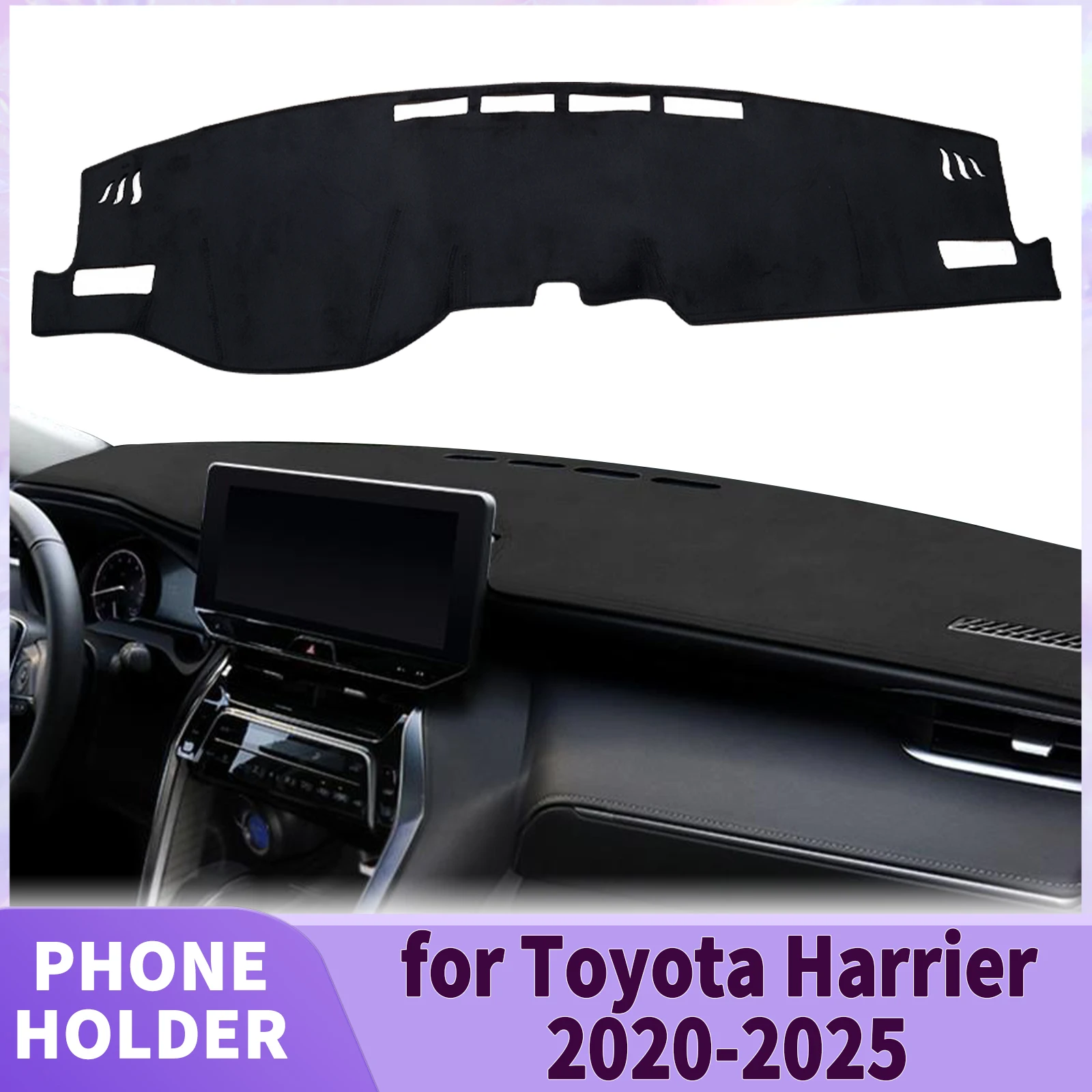 

fit for Toyota Harrier XU80 Venza 2020 2021 2022-2025 Accessories Dashmat Dashboard Cover Pad DashMat Sunshade Protective Carpet