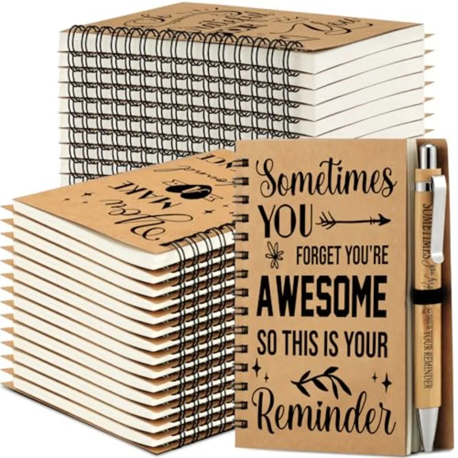 Sets Employee Appreciation Gifts Bulk Inspirational Spiral Notebooks with Motivational Pens Small Notepads for Coworkers Office