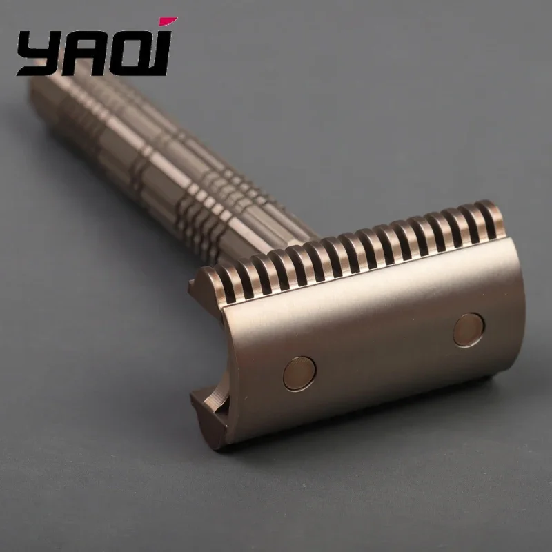 2026 Yaqi Bohemia Men's Safety Razor 316 Stainless Steel Adjustable Baseplate Classic Shaving Tool for Smooth Grooming