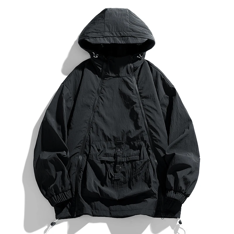 

Spring Fashion Hooded Men Hiking Jacket Outdoor Windproof Camping Coats Quality Waterproof Outerwear Multiple Colors All-match