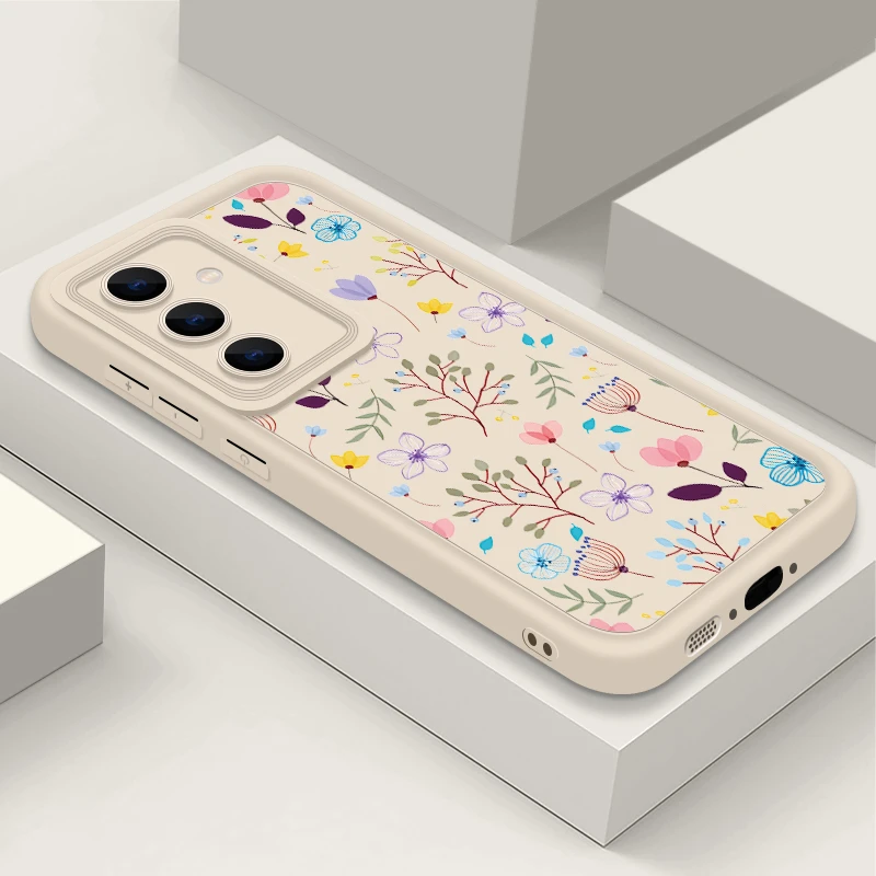 Hülle für Samsung Galaxy S26 FE S25 S26 S24 S23 Ultra Plus A57 A37 A27 A18 A17 A16 A56 A36 A53 A54 A15 A55 Blumendruck TPU-Cover – Detail 1