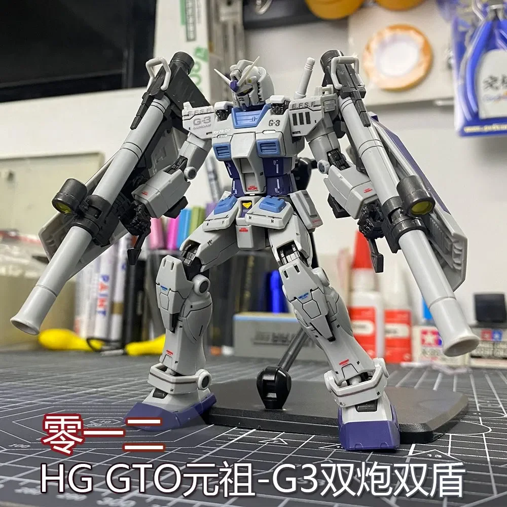 1/44 012 HG GTO 모바일 슈트 애니메이션 피규어 Rx-78-3 G-3 조립 모델 로봇 모델 Pvc GK 컬렉션 동상 모델 장식 장난감 선물