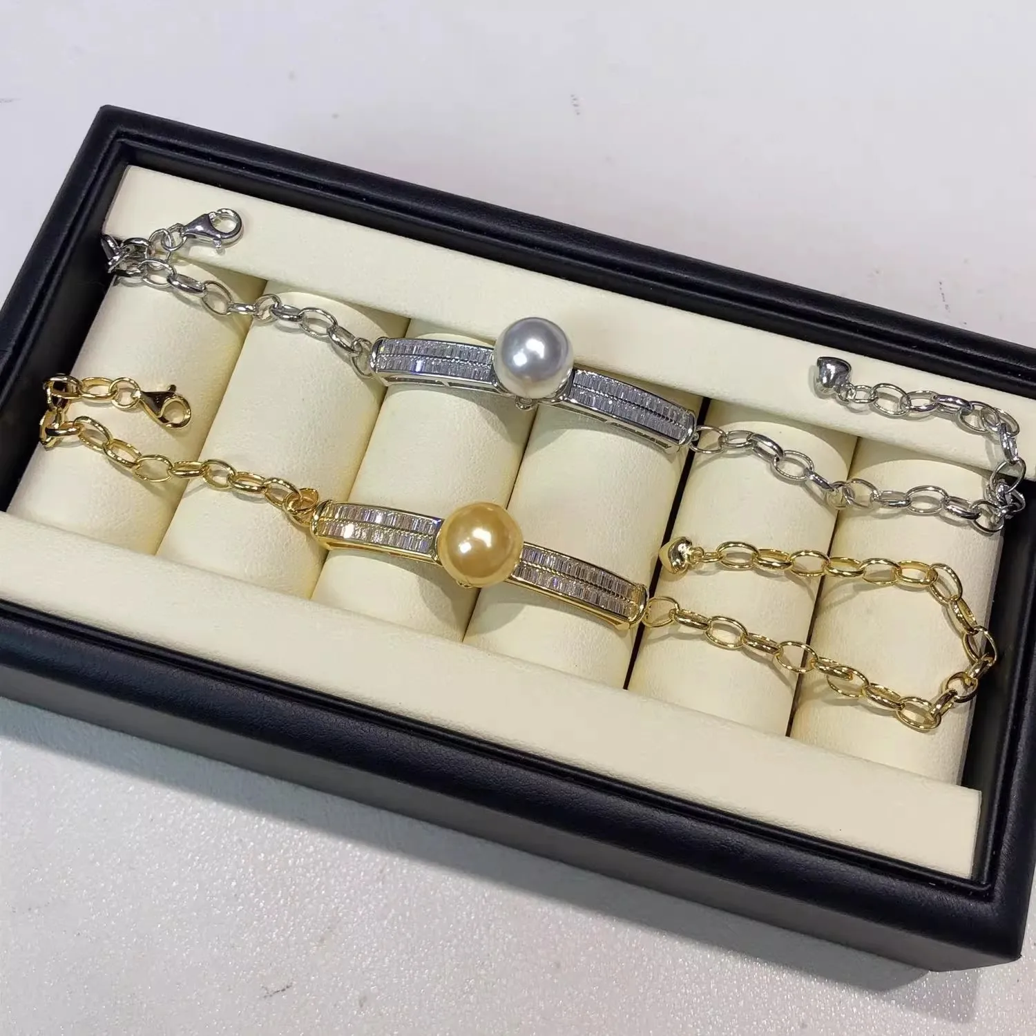 

MeiBaPJ 9 мм натуральный круглый жемчуг модный браслет с цирконами для женщин очаровательные изысканные свадебные украшения