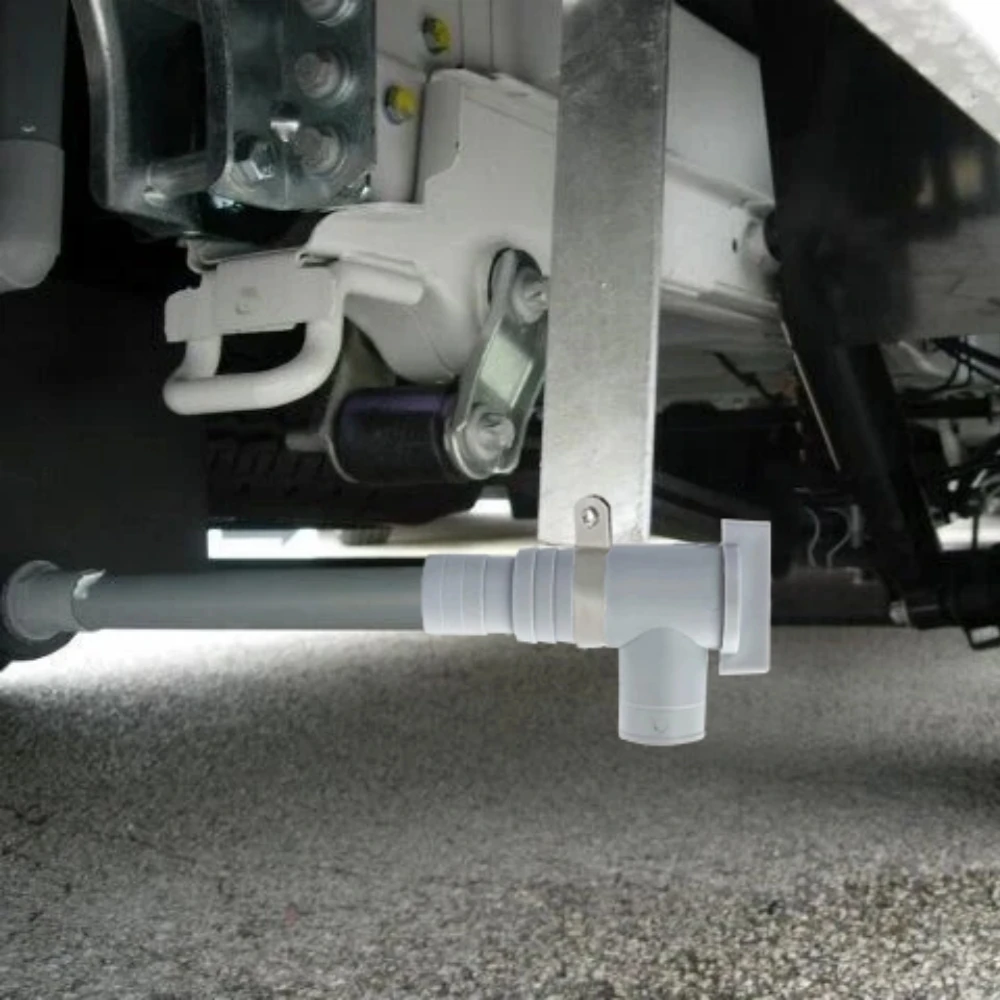 Motorhome Waste Grey Water Tank Drainage Drain Tap 28mm & 32mm Includes Mounting Bracket Caravan
