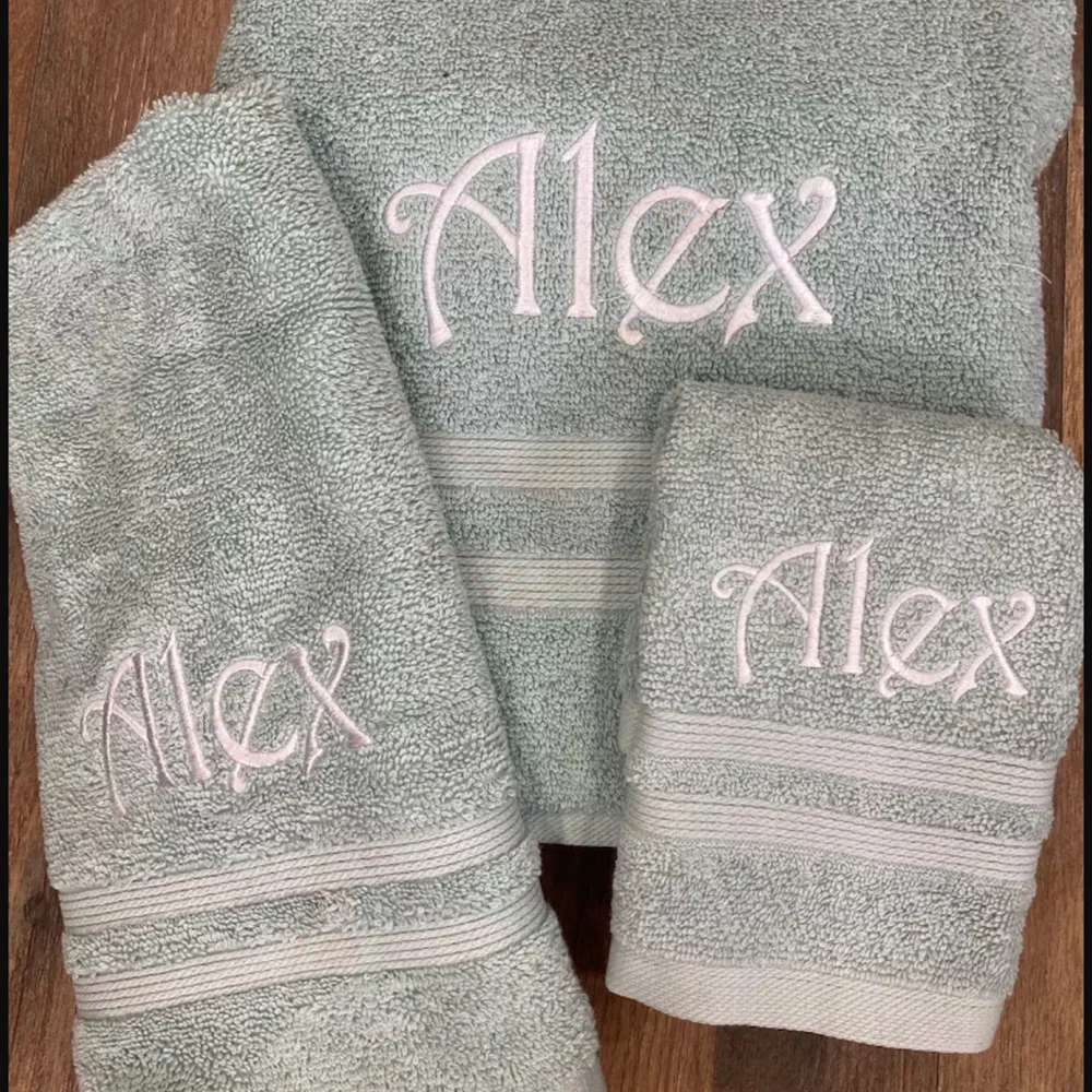 Personalized Name Home Bath Towel Custom Embroidered Monogrammed Cotton Bath Sheet Unique Party Gifts Towel with Names