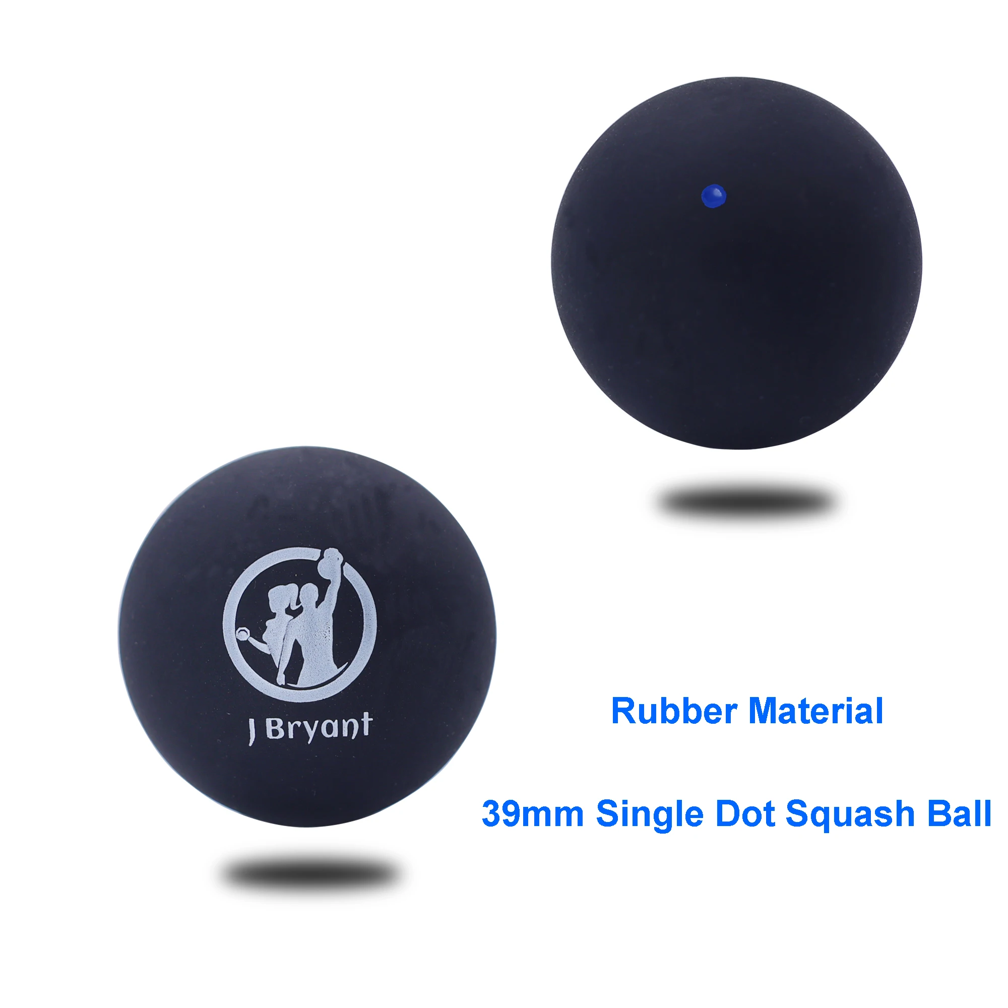 Squash Balls for Beginners and Kids, Single Blue Dot Rubber, Competition Training, 4 Pack