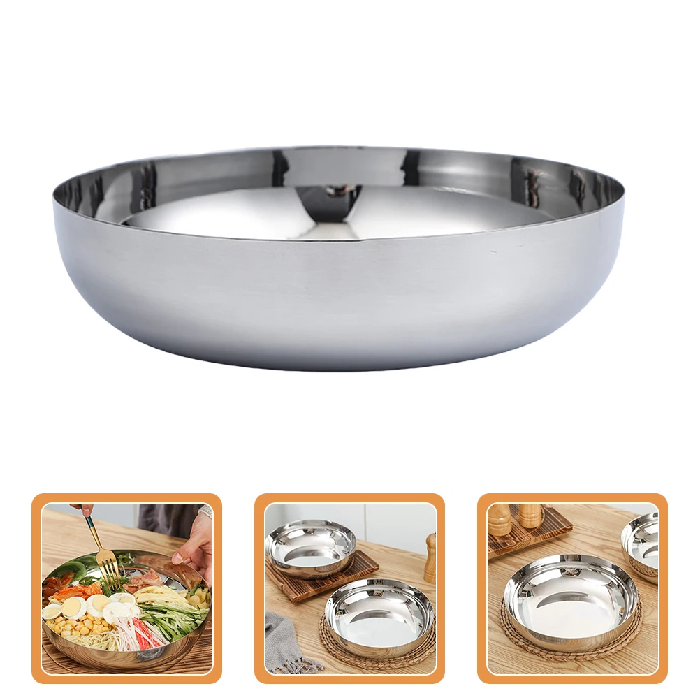 

Stainless Steel Fruit Multi-Function Food Convenient Serving For Home Party Salad Bowl Household Kitchen Accessory