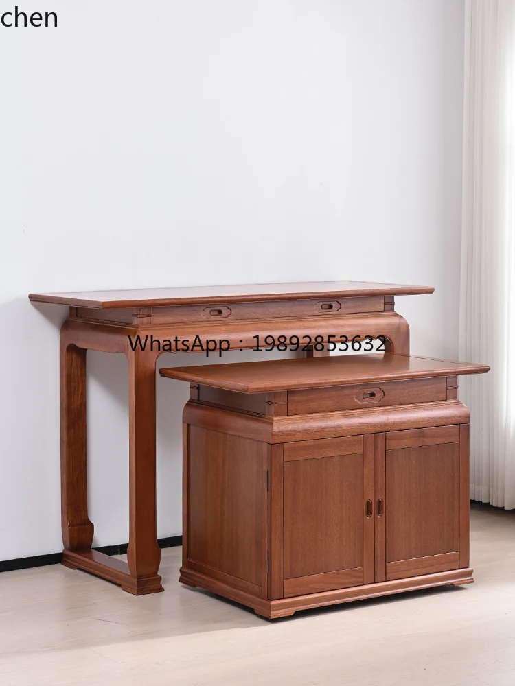 

Altar Table for Home Use in Living Room, Modern Light Luxury Simple Solid Wood Offering Table, Buddha Altar Cabinet