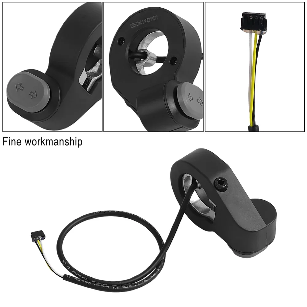 Turn signal switch left and right for Ninebot E3 and E3 Pro electric scooter ABS user friendly operation comfortable grip