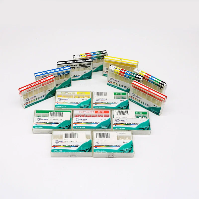 

1Box Disposable Endo Paper Points ISO 02/04/06 Taper Root Canal Tips Sterile CE Certified Dental Supplies