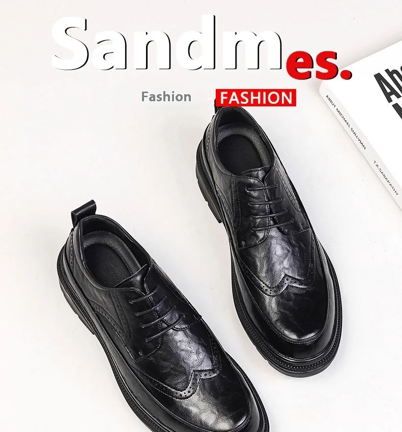 Sapatos formais de couro bloco