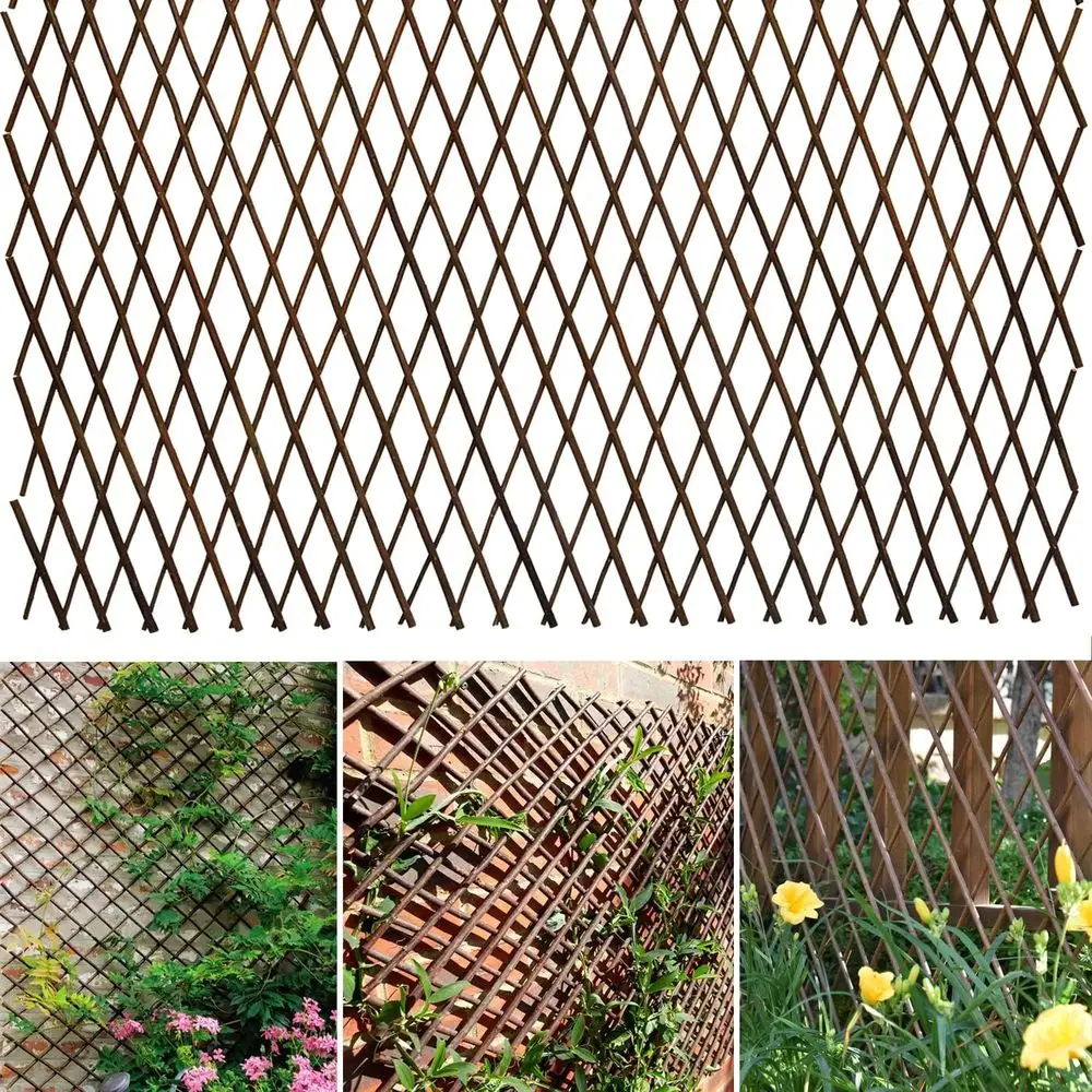 Expandable Willow Lattice Panel for Garden Trellis, 36x92 Inches, Set of 2