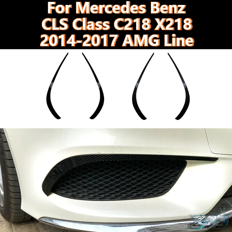 

Front Bumper Lip Splitter Canard ABS For Mercedes Benz CLS C218 X218 2014-2017 AMG Line Body Kit Spoiler Car Accessories