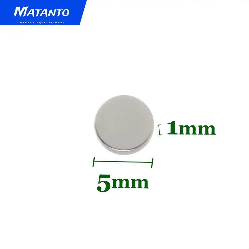 

50/100/200/500/1000/2000PCS 5x1 Thin Small Round Strong Powerful Magnets 5*1mm Neodymium Powerful Strong Magnets Disc 5*1