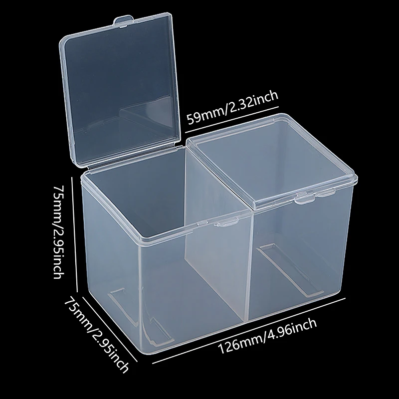 Transparent Plastic Cotton Swab Storage Box Desktop Dust-Proof Makeup Removal Cotton Lipstick Cosmetics Storage Organization