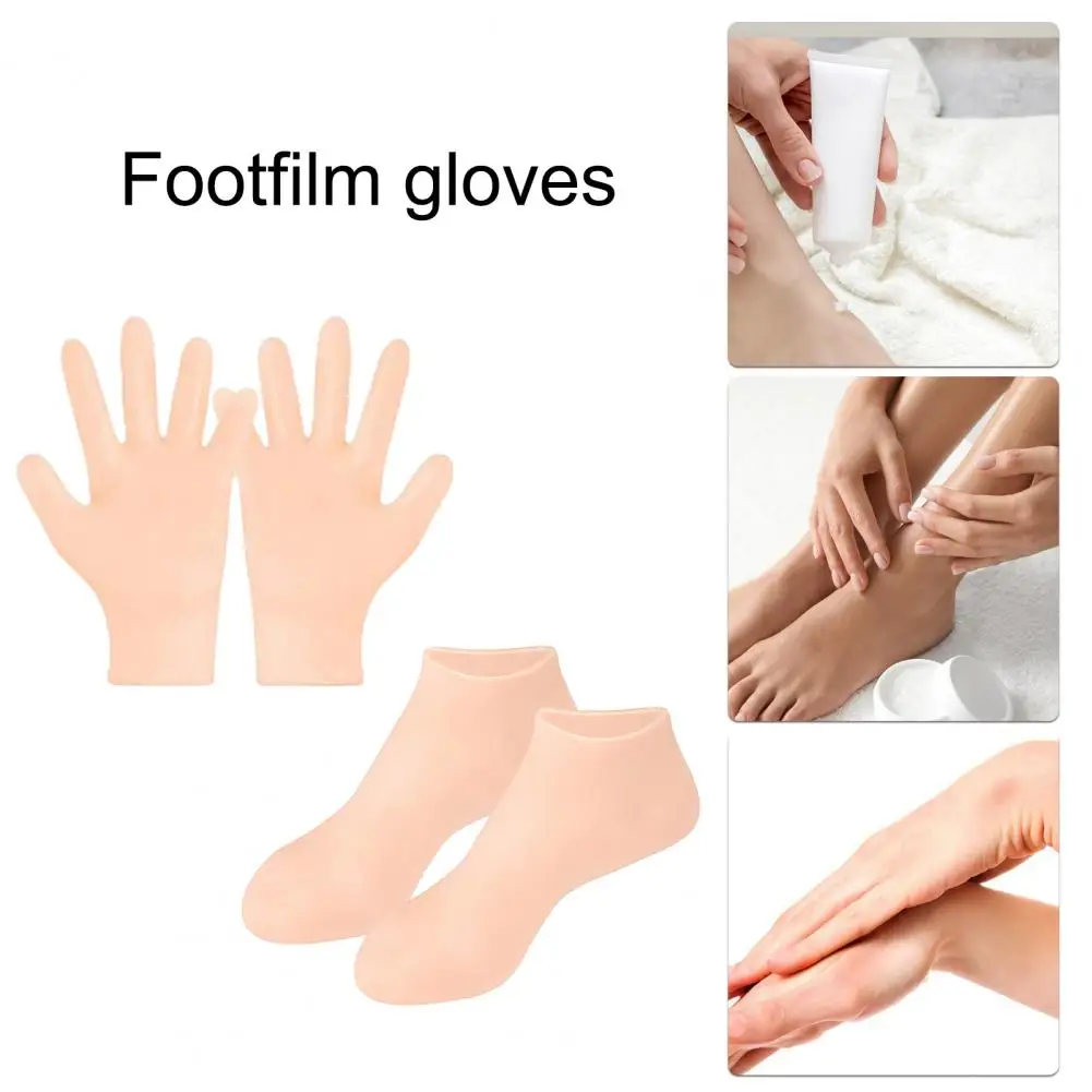 Silicone Gel Spa Spa Gloves And Socks Dry Cracked Skin Calluses Treatment Moisturizing Glove Socks Set for Hand Foot Softening