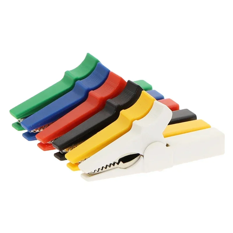 6 colors 32A 1000V 55MM/83MM alligator clip safety test clip, suitable for 4mm copper banana plug with cover