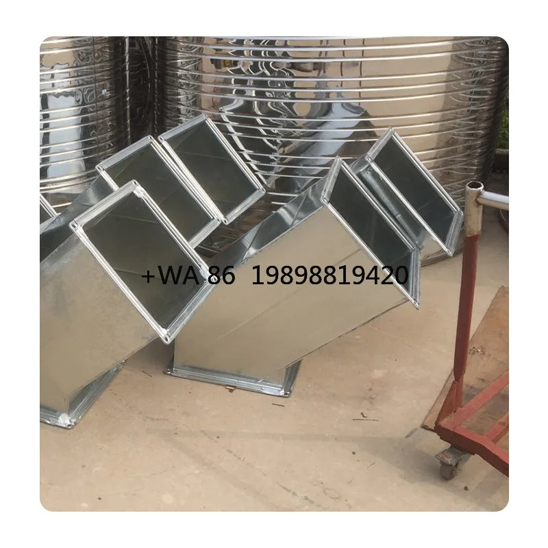 Gegalvaniseerd vierkant en spiraalvormig luchtkanaal met gepoedercoat oppervlak Fabrieksprijs HVAC-systeem Hot Sales Steel