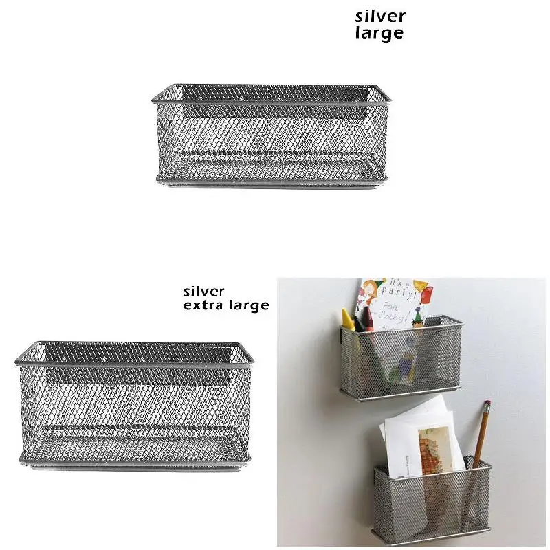 Metalen Gaas Magnetische Opbergmand Lade Bureau Caddy Opslag Organizer